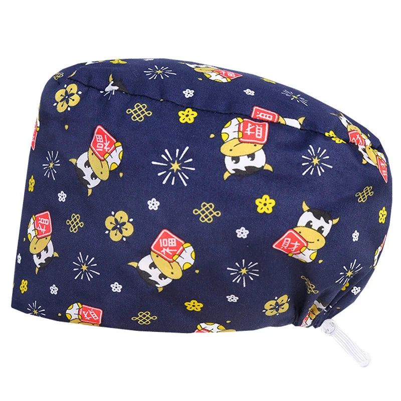 Cralom Unisex Cotton Scrub Cap: Premium Tieback Surgeon Hat