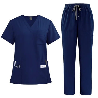 Cralom Unisex Medical Scrubs Set - Nursing Uniform for Clinical Work.