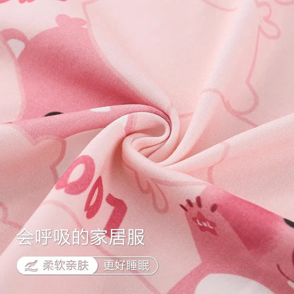 Cralom Loopy Pure Cotton Ruby Short Sleeve Sleepwear for Women