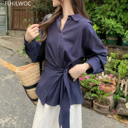 Cralom Lace-Up Peplum Top | Square Neck Design Blouse