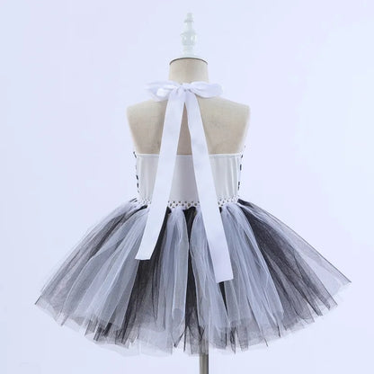 Cralom Zebra Mesh Tutu Dress Set with Hair Hoop Tail - [specific, concise, and brand-focused]