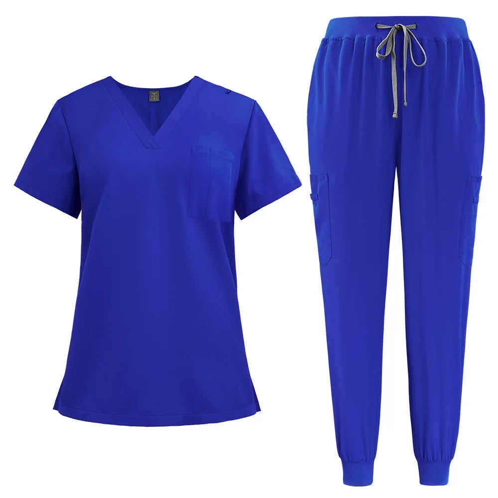 Cralom Men's Nurse Scrubs Set: Classic Medical Uniform for Clinical Work