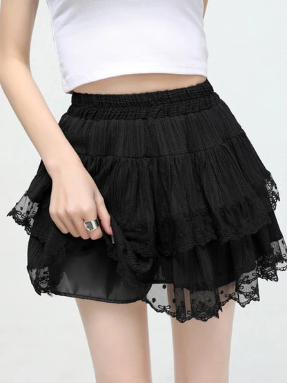 Cralom Sweet Lace A-Line Mini Skirt - New Spring 2025
