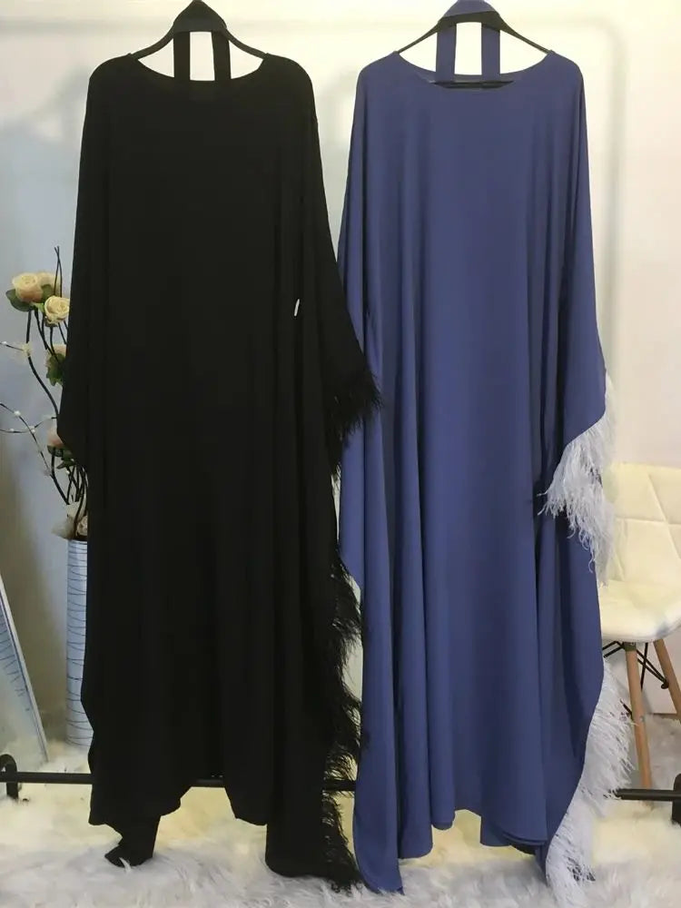 Cralom Women's Classic Black Djellaba Robe: Modest Fashion Abaya Kaftan