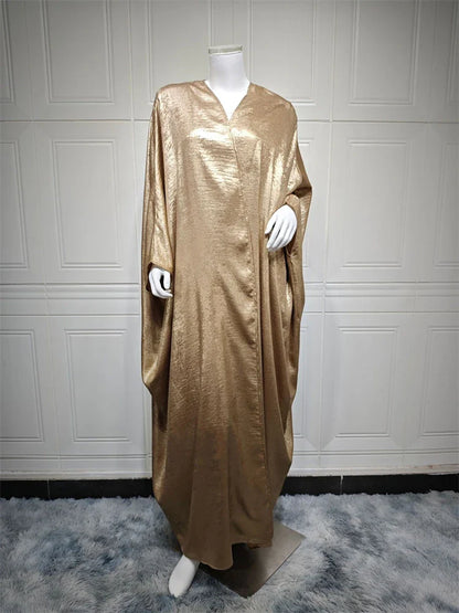 Cralom Shiny Satin Kimono Abaya Dubai Luxury Muslim Kaftan Robe Femme By Cralom Ramadan