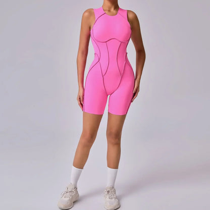 Cralom Yoga Jumpsuit: Hip-lifting, Hollow-out Splicing One-piece Fitness Set for Women