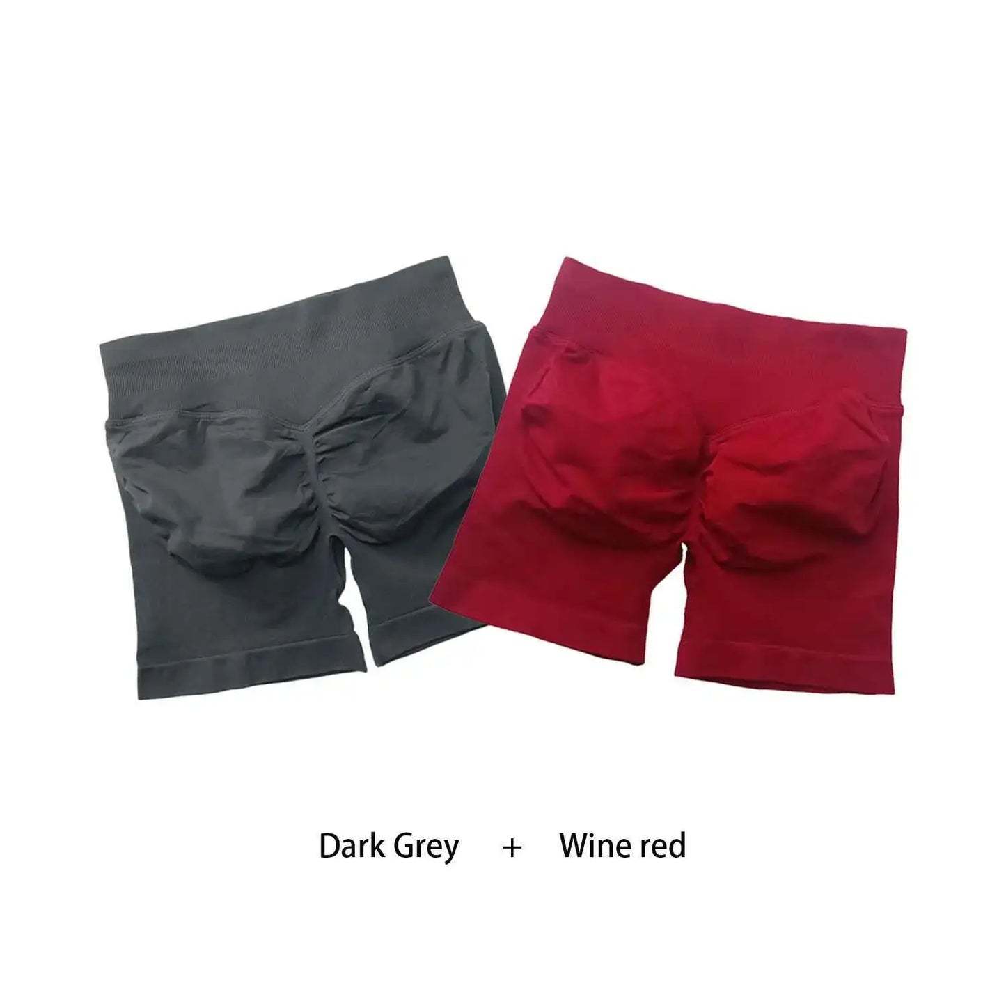 Cralom Seamless Leggings Gym Shorts Set for Women - Push-up Fitness Bottoms