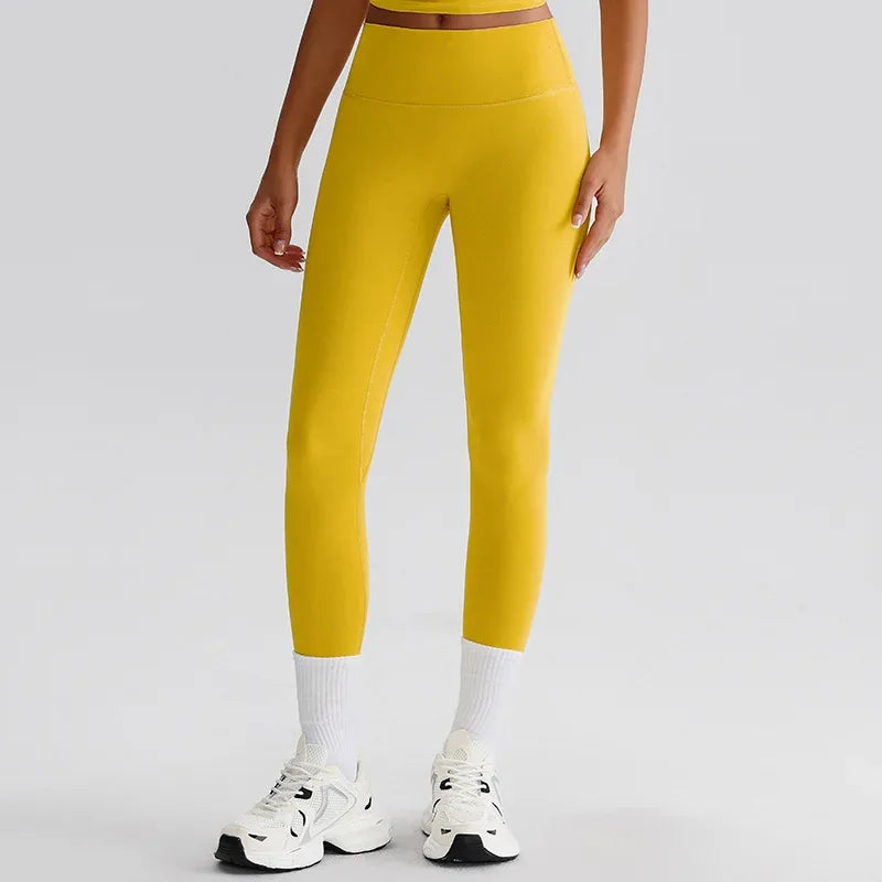 Cralom Seamless High Waist Yoga Pants for Running Outdoor Workout