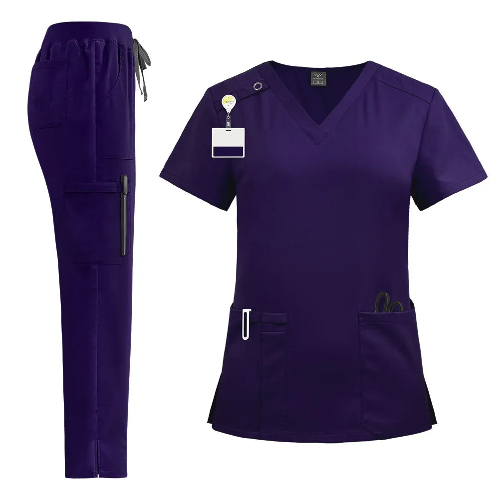 Cralom Stylish Pet Hospital Work Uniform Set for Medical Professionals