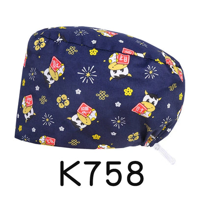 Cralom Cotton Scrub Caps - Unisex Nursing Surgical Medical Hat for Stylish Professionals