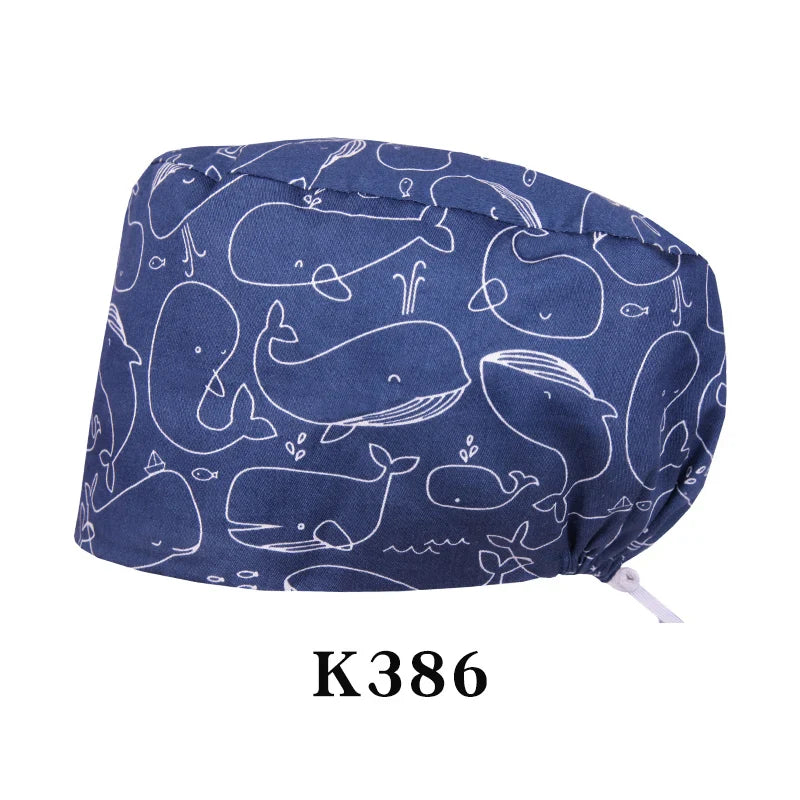 Cralom Shiba Inu Surgeon Scrub Cap - Unisex Surgical Hat in Cute Design