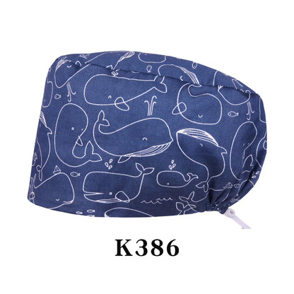 Cralom Shiba Inu Surgeon Scrub Cap - Unisex Surgical Hat in Cute Design