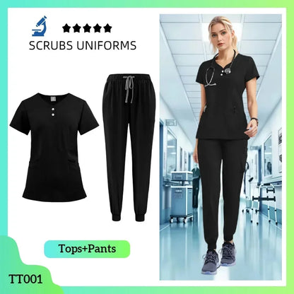 Cralom Women's Lab Coat & Unisex Pants Set
