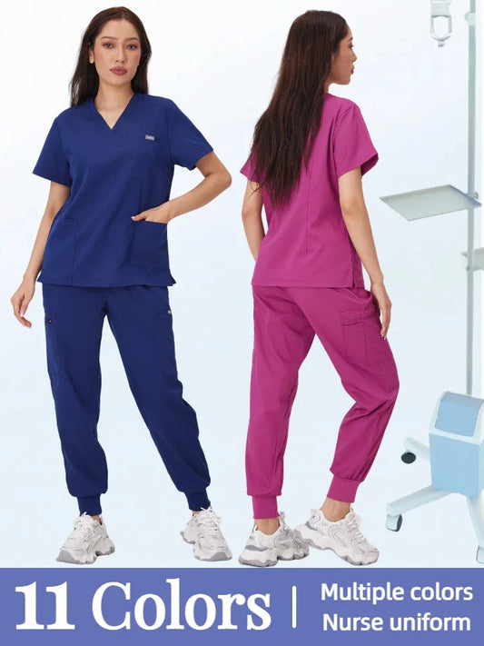 Cralom Scrub Suit Set - Hospital Nurse Workwear Uniform