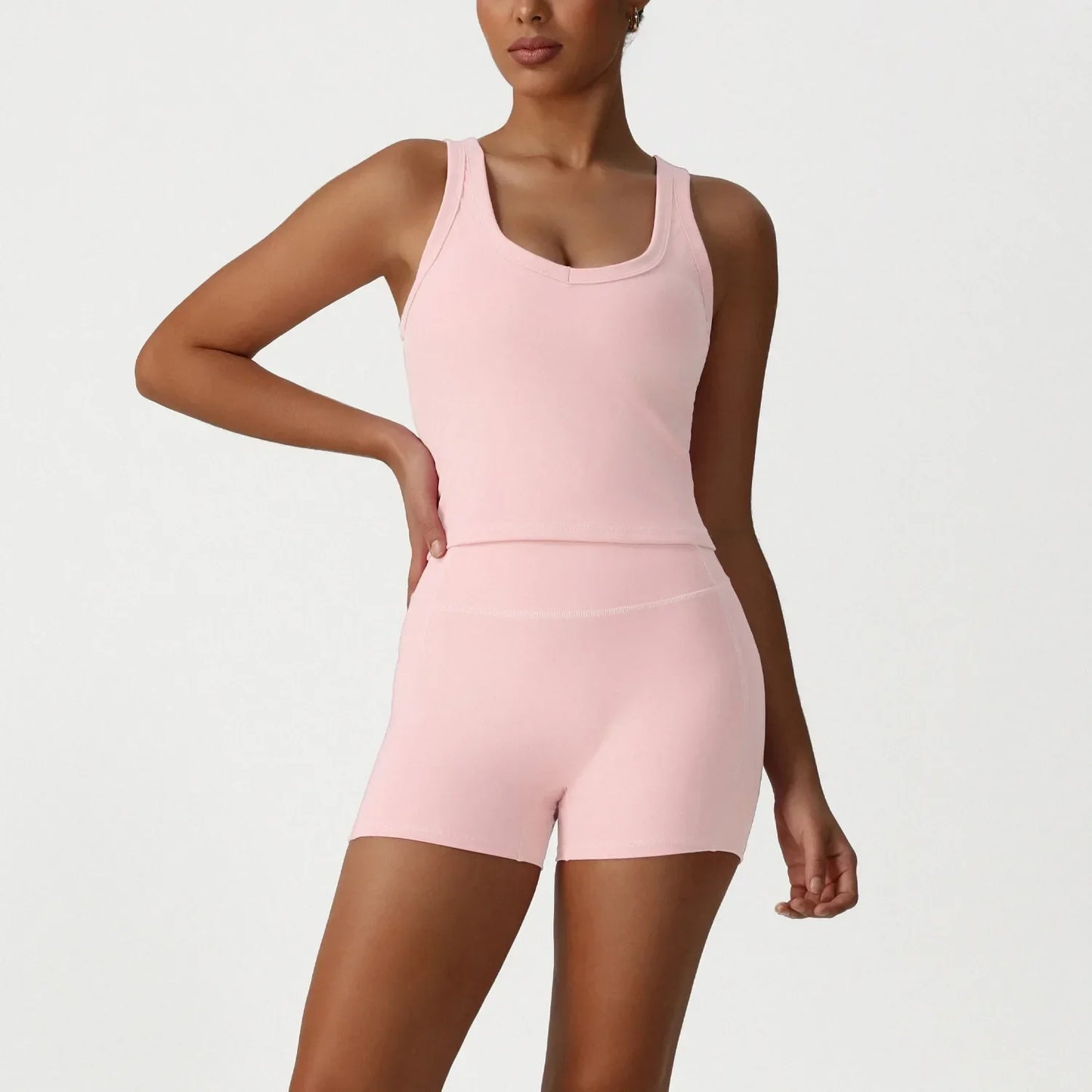 Cralom Yoga Set: Naked Sensation Vest & Sculpting Leggings for Fitness