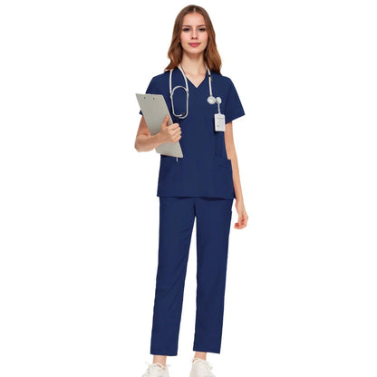 Cralom Medical Professional Scrub Set: Doctor Nurse Uniform for Hospital Beauty Salon