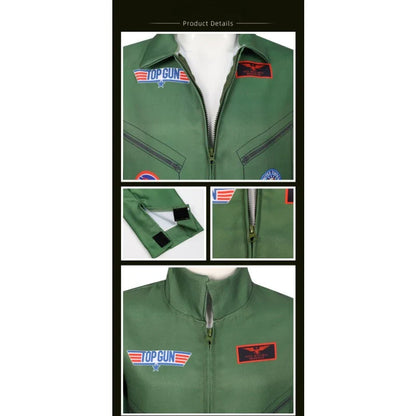 Cralom Men's Air Force Pilot Costume with Aviator Gear
