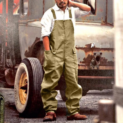 Cralom Durable Auto Repair Workwear Overalls in Solid Color