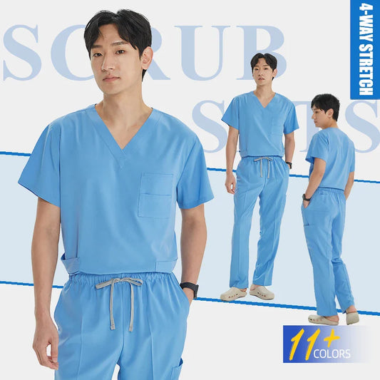 Cralom Dental Nurse Uniform Set, Gynecology Surgeon Scrubs for Hospital Work