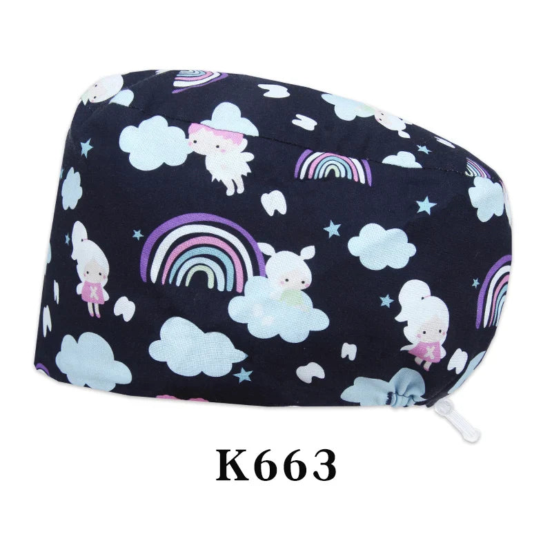 Cralom Shiba Inu Surgeon Scrub Cap - Unisex Surgical Hat in Cute Design