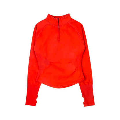 Cralom Seamless Impact Half-Zip Gym Top for Women