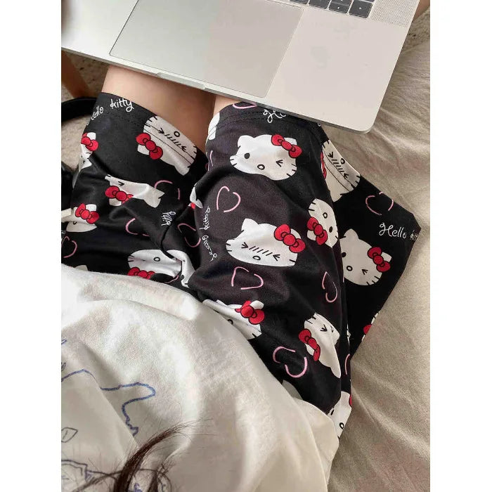 Cralom Kitty Cat Pajama Shorts for Girls - Spring/Summer 2025 Collection