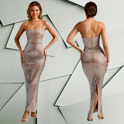 Cralom Diamond Suspender Tight Dress - Summer 2025