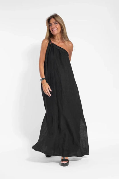 Cralom Women's Asymmetric Split Sleeveless Dress - Summer 2024