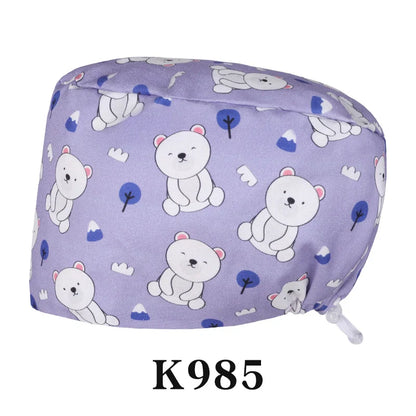 Cralom Cotton Scrub Cap - Unisex Surgical Hat for Healthcare Pros