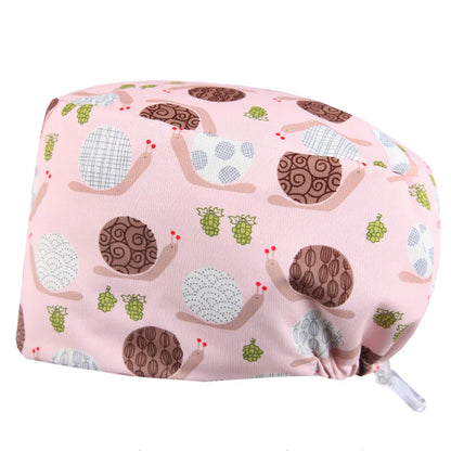 Cralom Silky Scrub Cap with Cordlock Adjustable Elastic Work Hat