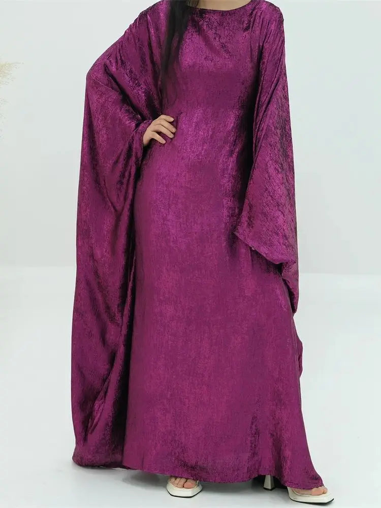 Cralom Luxury Satin Maxi Abaya for Women Muslim - Cralom Ramadan Eid Dubai Abayas