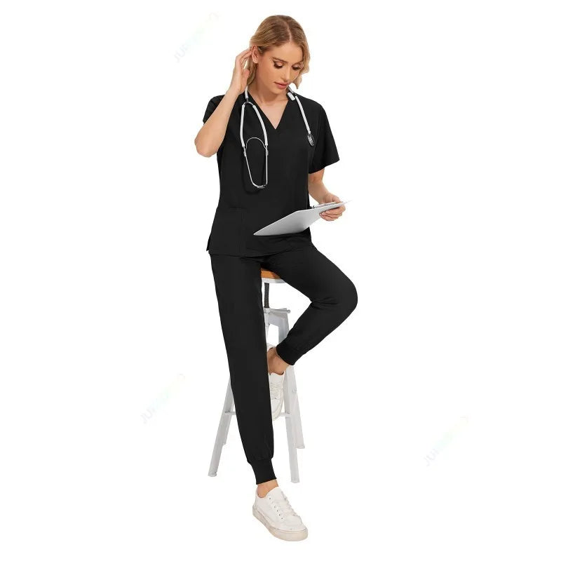 Cralom Pharmacy Nurse Uniform Set for Hospital Doctor Workwear