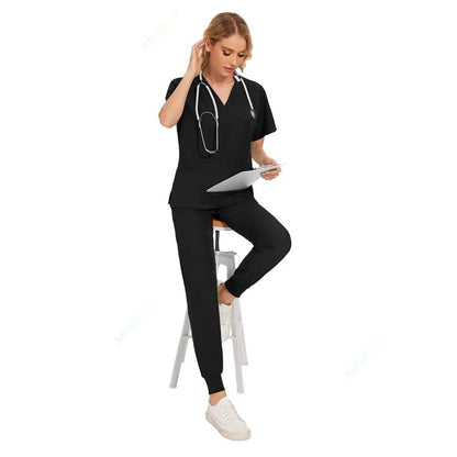 Cralom Pharmacy Nurse Uniform Set for Hospital Doctor Workwear