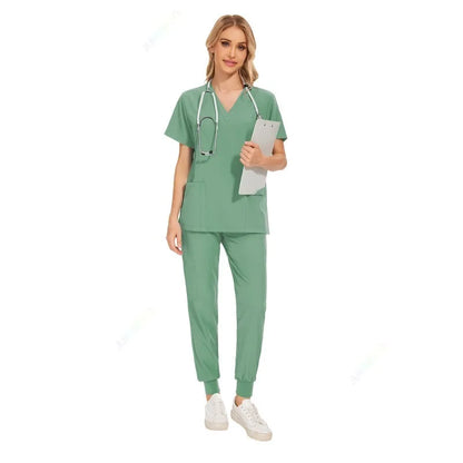 Cralom Pharmacy Nurse Uniform Set for Hospital Doctor Workwear