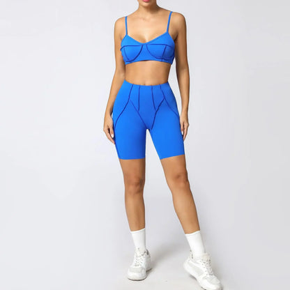 Cralom Seamless Yoga Set: Backless Sports Bra & Hip-lifting Leggings, Fitness Gym Outfit