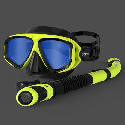 Cralom 2024 Diving Mask Set for Adults - Anti-Fog Goggles, Snorkel Tube