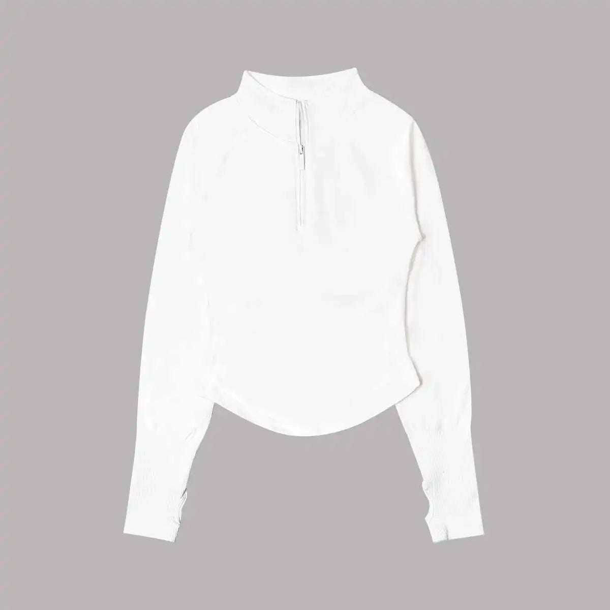 Cralom Seamless Impact Half-Zip Gym Top for Women