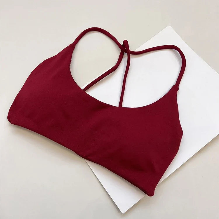 Cralom Quick Dry Halter Yoga Sports Bras for Women: Impact Crop Tops Gym Fitness Vests
