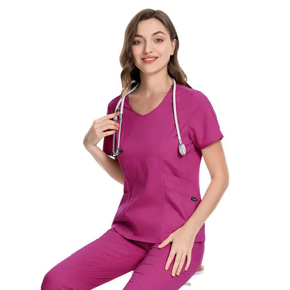 Cralom Women's Medical Scrub Set with Nursing Accessories