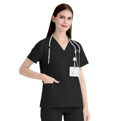 Cralom Short Sleeve Scrubs Sets for Women - Nursing Uniforms and Hospital Gowns