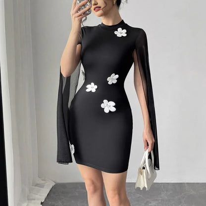 Cralom Floral Embellished Temperament Dress