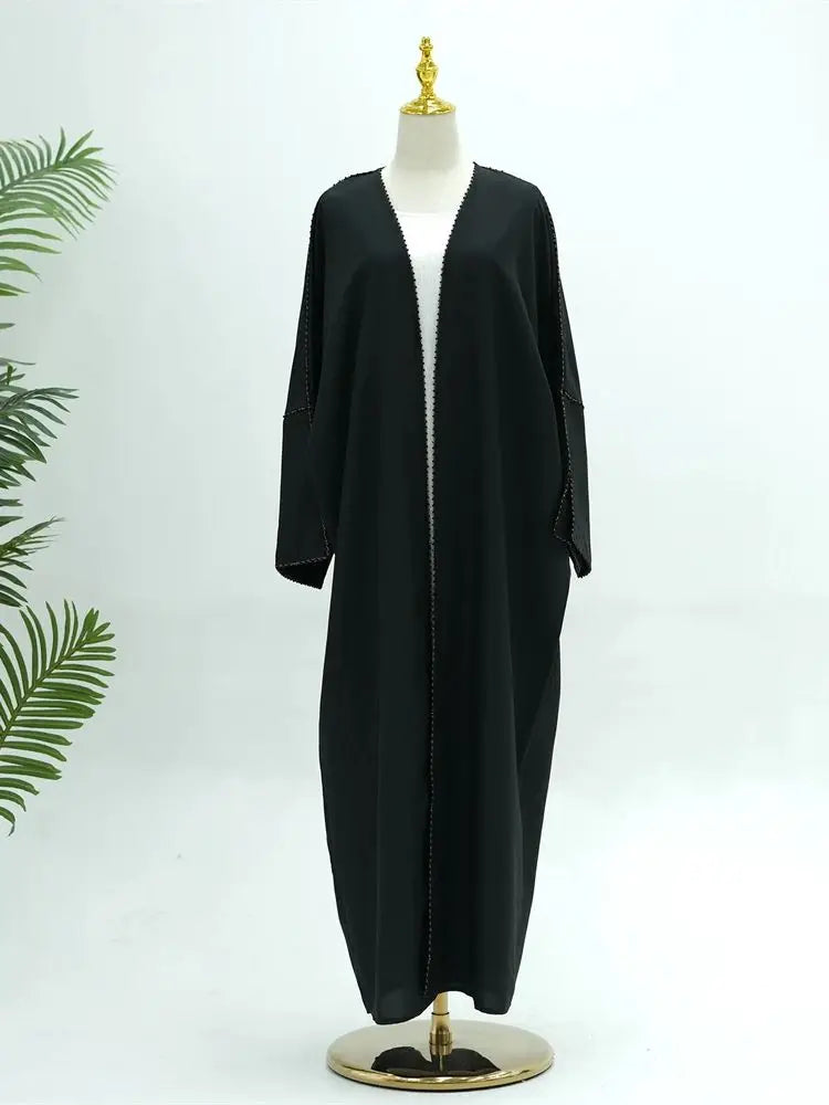 Cralom Kimono Eid Abaya Dress for Modest Muslim Women