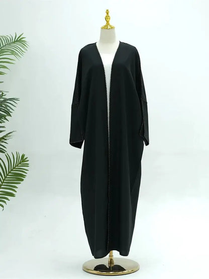 Cralom Kimono Eid Abaya Dress for Modest Muslim Women