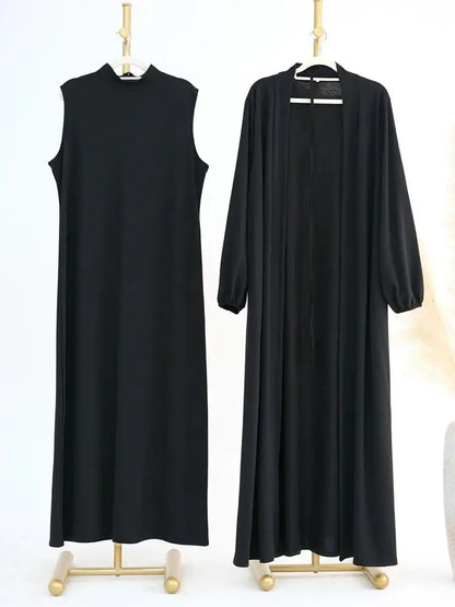 Helyn's Ramadan Eid Satin Abaya Dubai Set