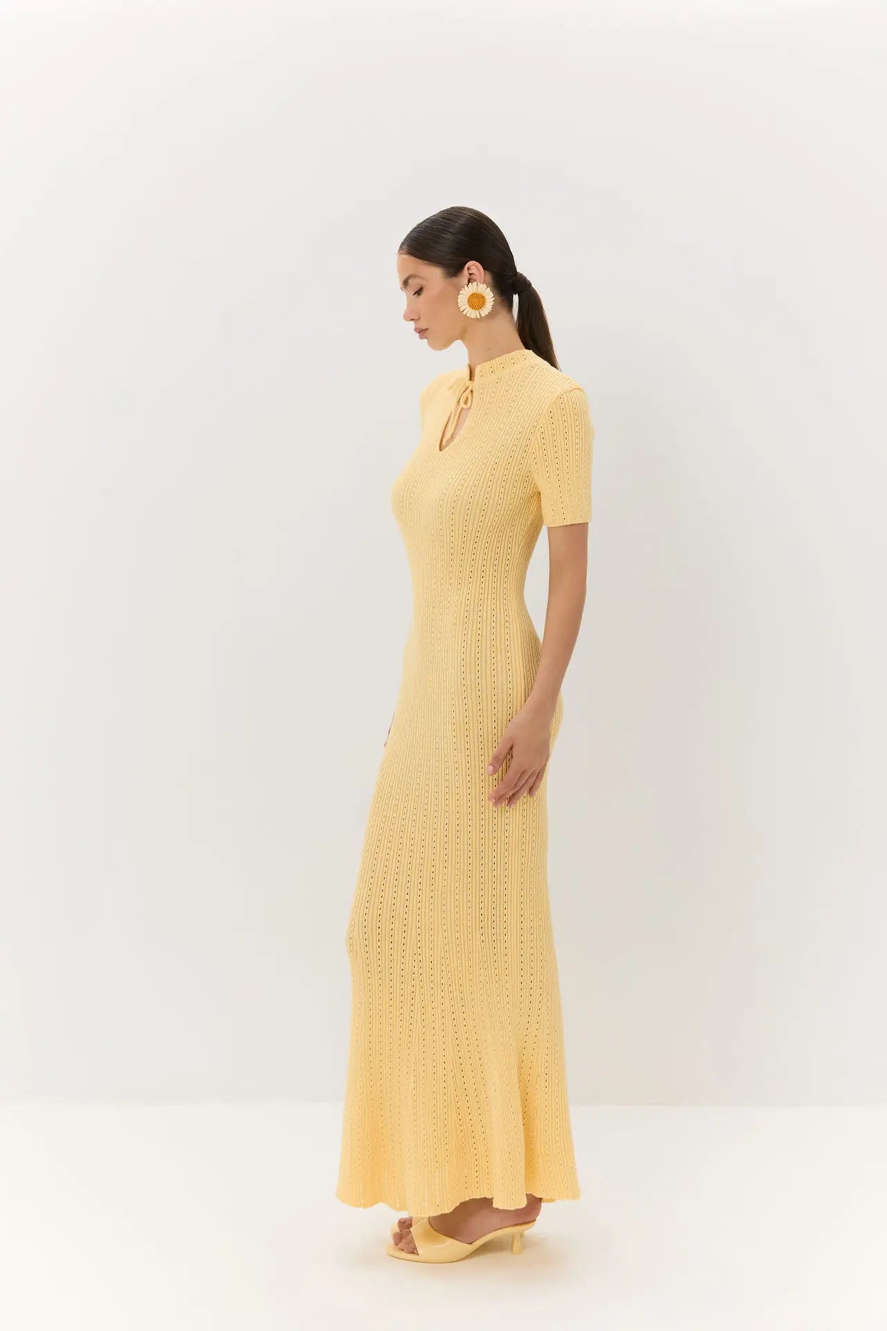 Cralom Candy Colored Slim Fit Knitted Woolen Dress