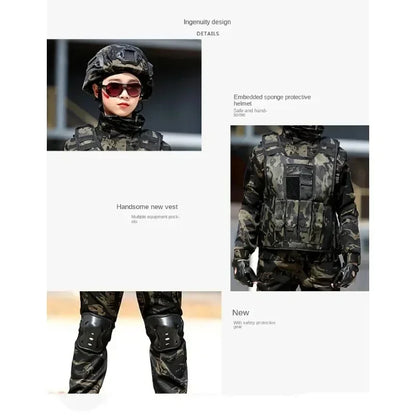 Cralom Kids Special Forces Combat Uniform in Creek Forest Camo