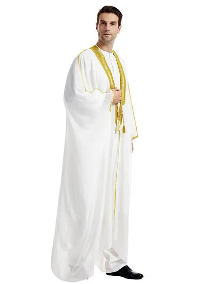 Cralom Men's Ramadan Abayas: Muslim Prayer Robe Keftan