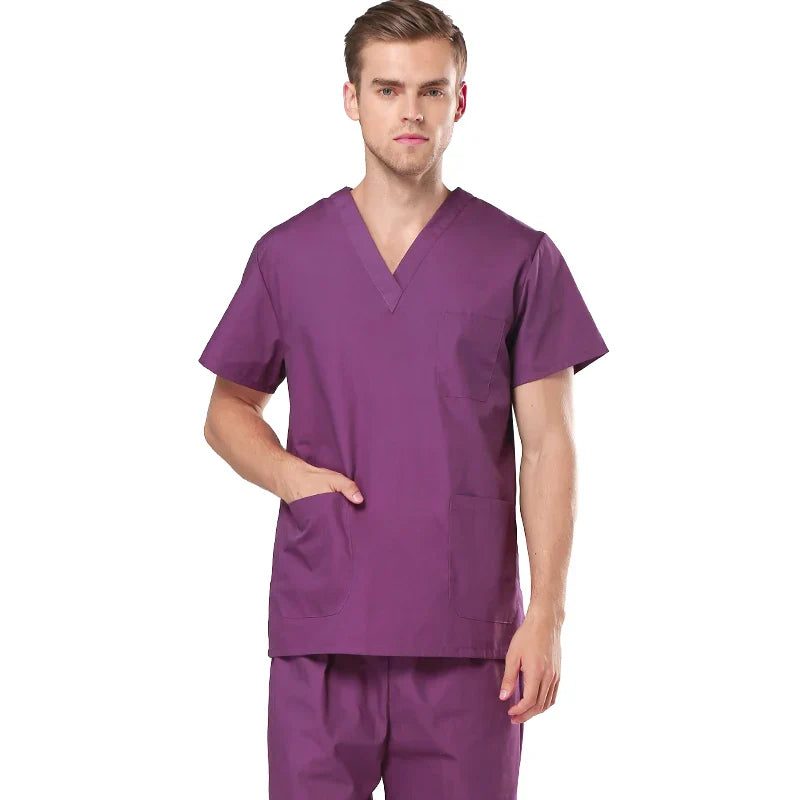 Cralom V-Neck Scrub Set for Healthcare Professionals