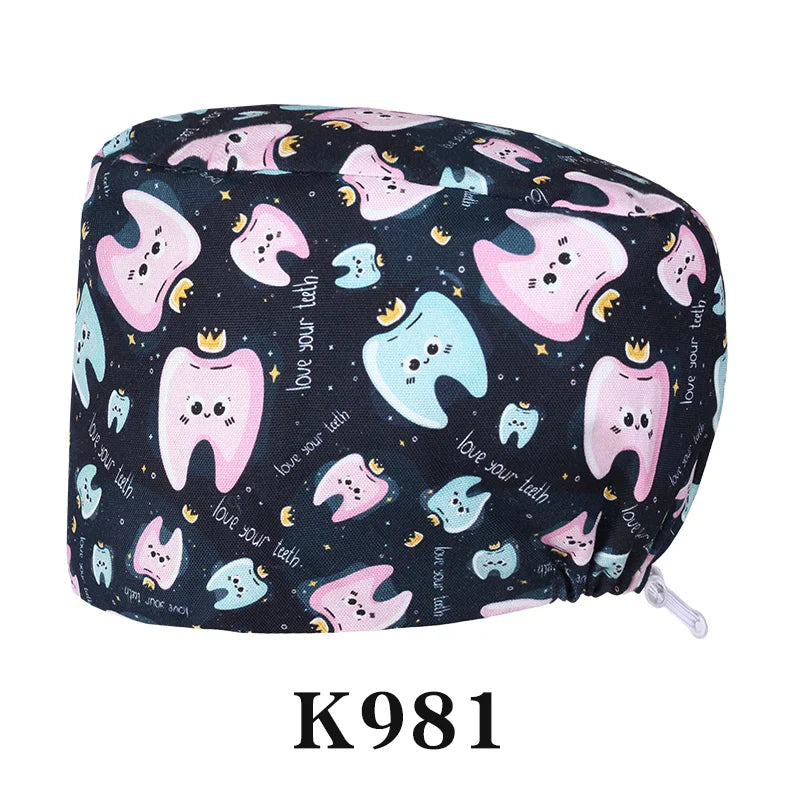 Cralom Cotton Scrub Cap - Unisex Surgical Hat for Healthcare Pros