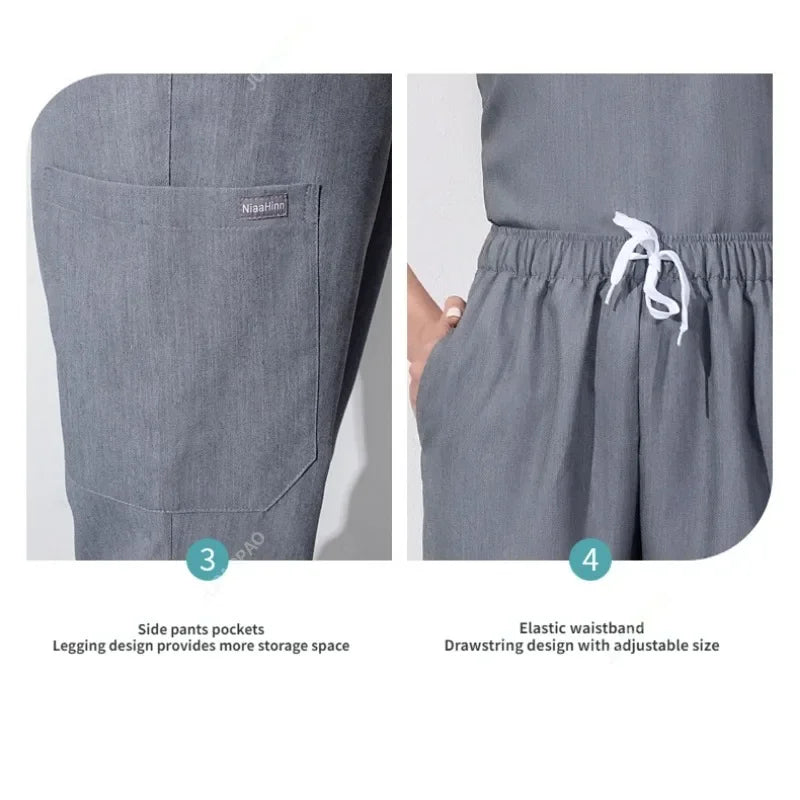 Cralom Women's Short Sleeve Scrub Set - Professional Medical Attire